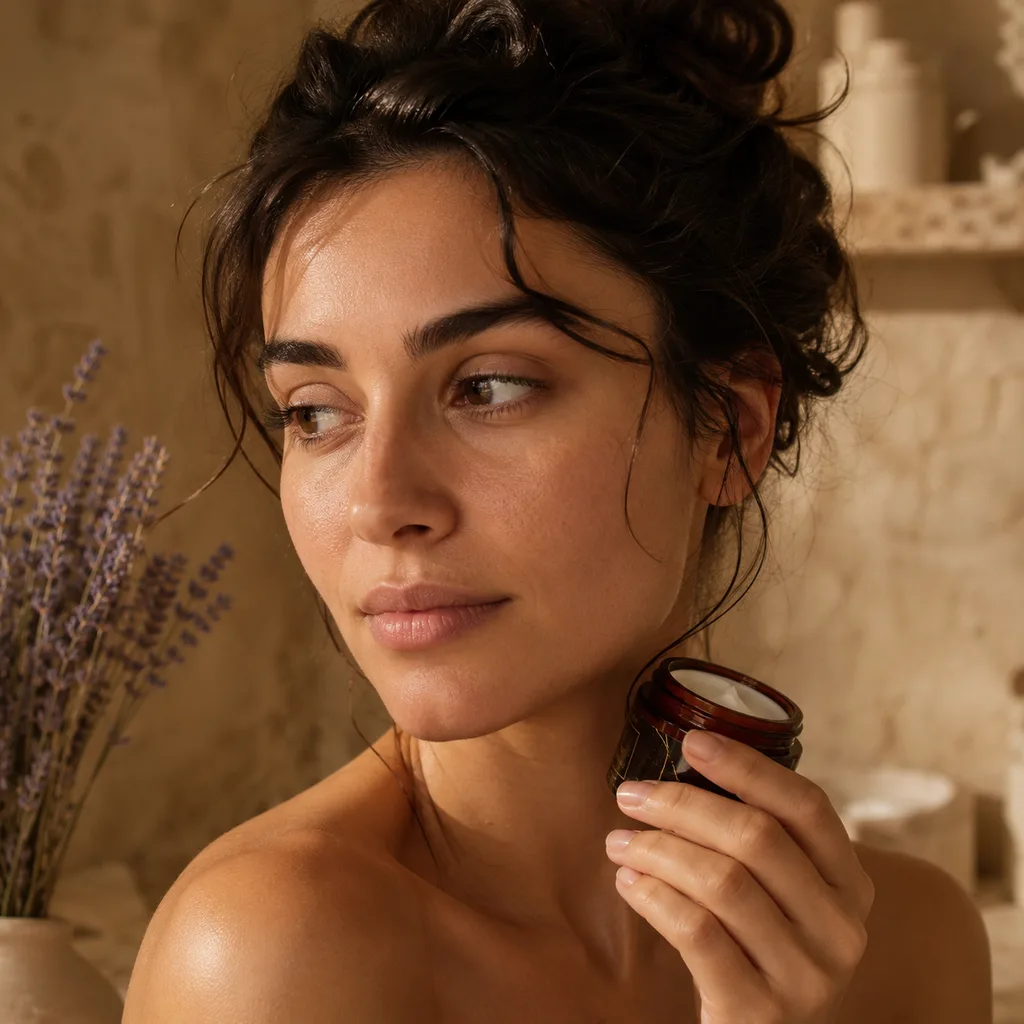 Before Body & Face Moisturizer ritual, dull tired skin