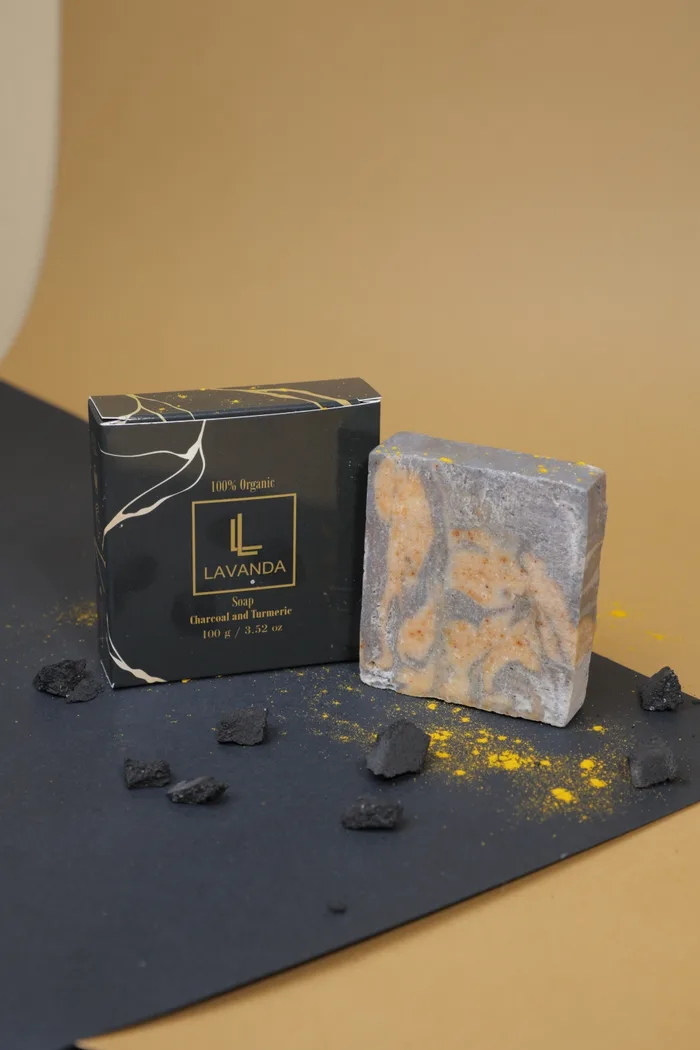 Charcoal & Turmeric Artisan Soap photo 2
